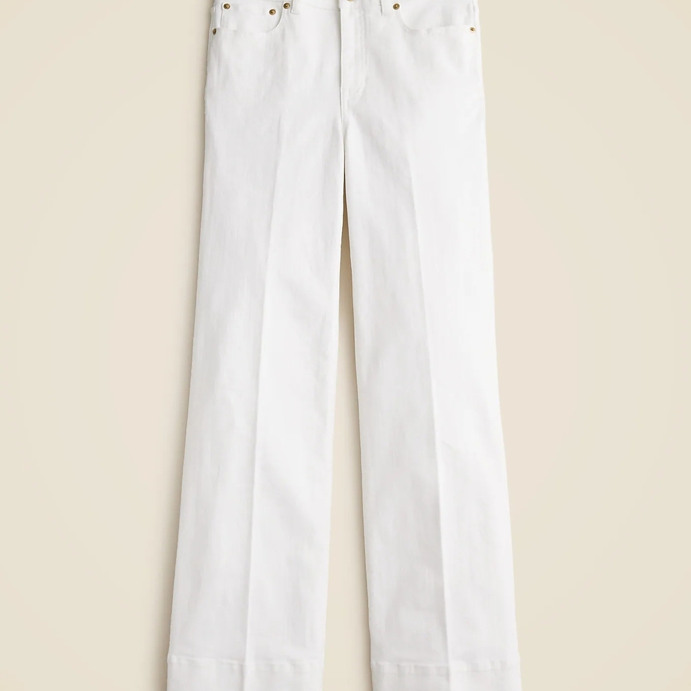 J. Crew Classic White Wide Leg Jeans - Picture 2 of 4